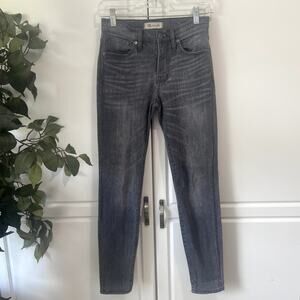Madewell High Riser Skinny Skinny Jeans Womens Size 24 Gray Wash Denim